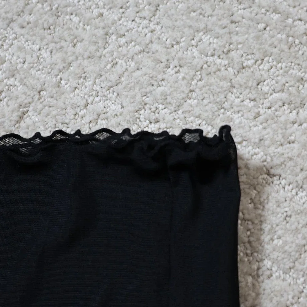 Black Art Class Girls wide leg see through swimsuit